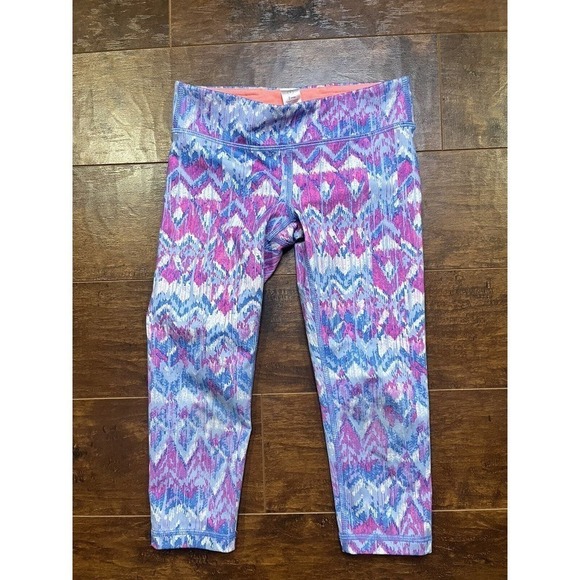 Ivivva By Lululemon Girls Colorful Cropped Legging Size 7 - Picture 1 of 5